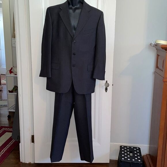 Joseph Abboud black wool suit‎